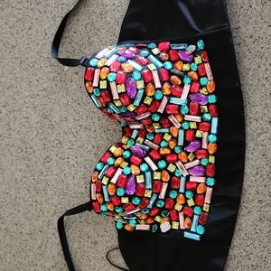 Jeweled  corset crop top